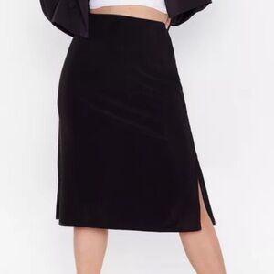 *SOLD* Nasty Gal Jersey Split Midi Skirt - Size 18